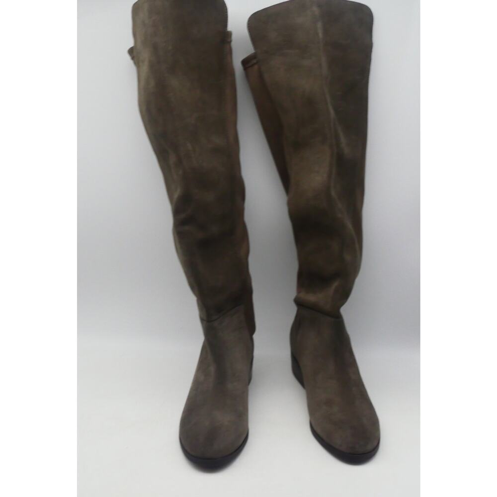 NEW Lucky Women's 7 Calypso Falcon Oiled Suede Tall Boots WIDE CALF - Picture 2 of 10